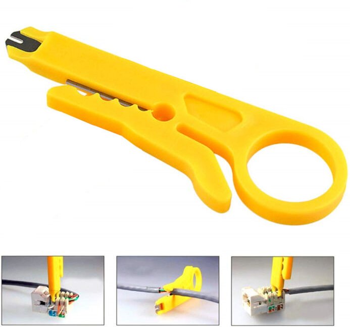 Gotrays - 20-teiliger Abisolierer, Lochabisolierer, kleiner Abisolierer, einfaches Abisolierwerkzeug, Netzdraht-Crimpzan...