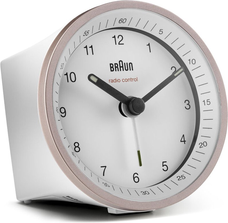 Funkwecker BC07PW-DCF pink/weiß - Quarzwecker - Rund - Pink - Weiß - Analog - Akku - aa - Braun