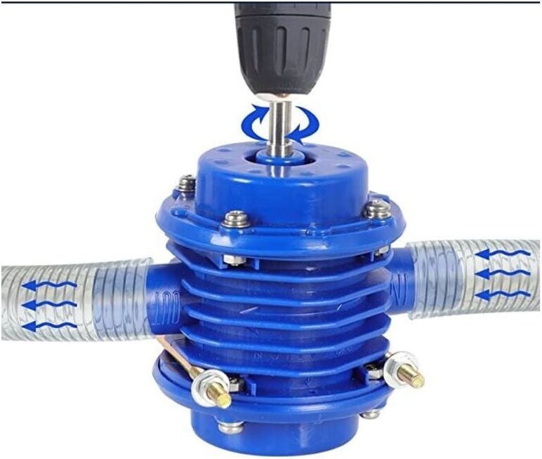 Bohrwasserpumpe, 2400 l/h, 2000–3000 U/min, für Öl und Wasser, blau