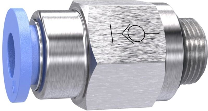 Gerade Steckverschraubung »Blaue Serie«, selbstabsper., g 1/8 a. - Riegler
