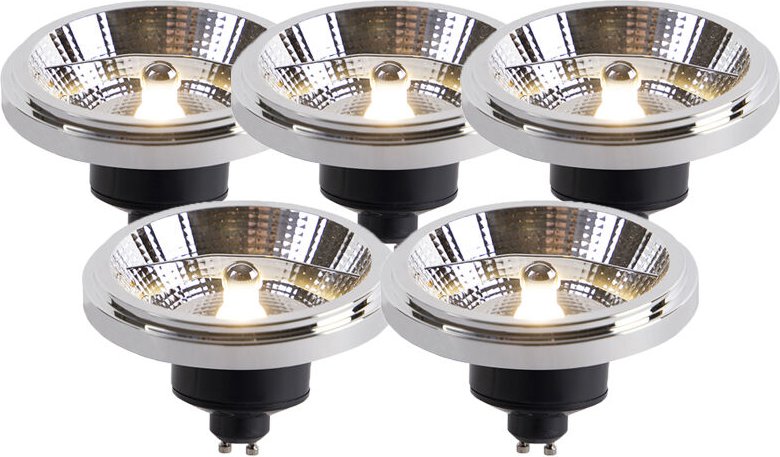 Luedd - Set mit 5 GU10 dimmbaren LED-Lampen AR111 11W 810 lm 2700K