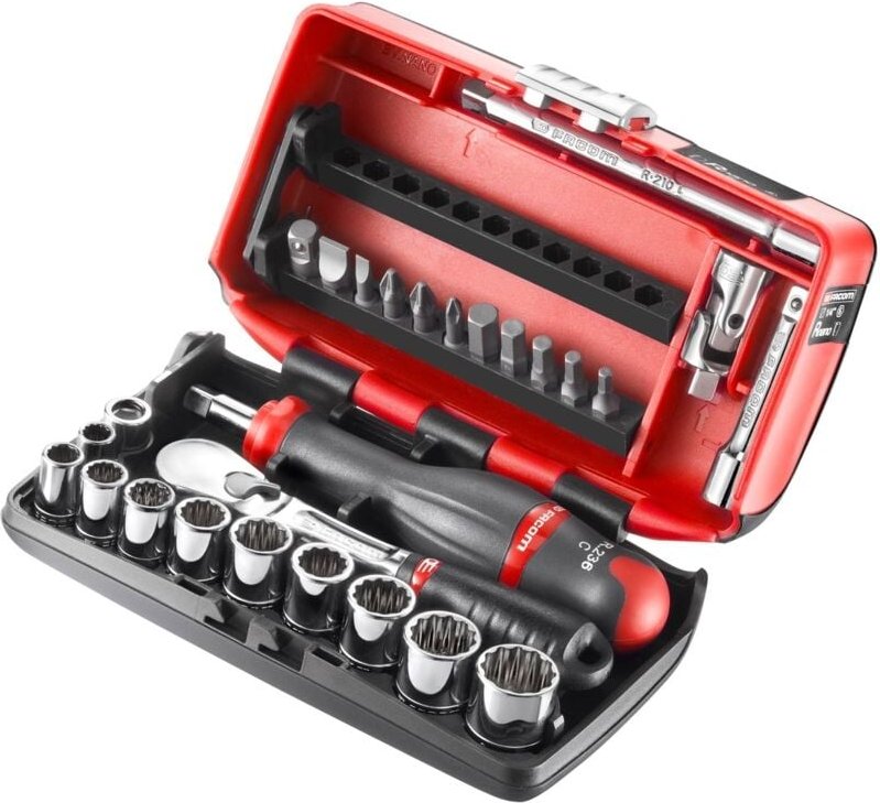 FACOM Steckschlüssel-Set 1/4 12-Kant 27-tlg., Zollmaße