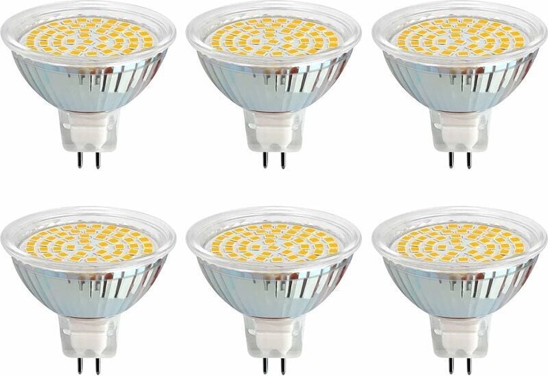 GU5.3 LED-Lampe, 12 V, 3 W, Kaltweiß 6000 K, Ø 50 mm, 120 Grad, GU5.3 35 W, entspricht 50 W, 500 lm, AC/DC 12 V, MR16 GU...