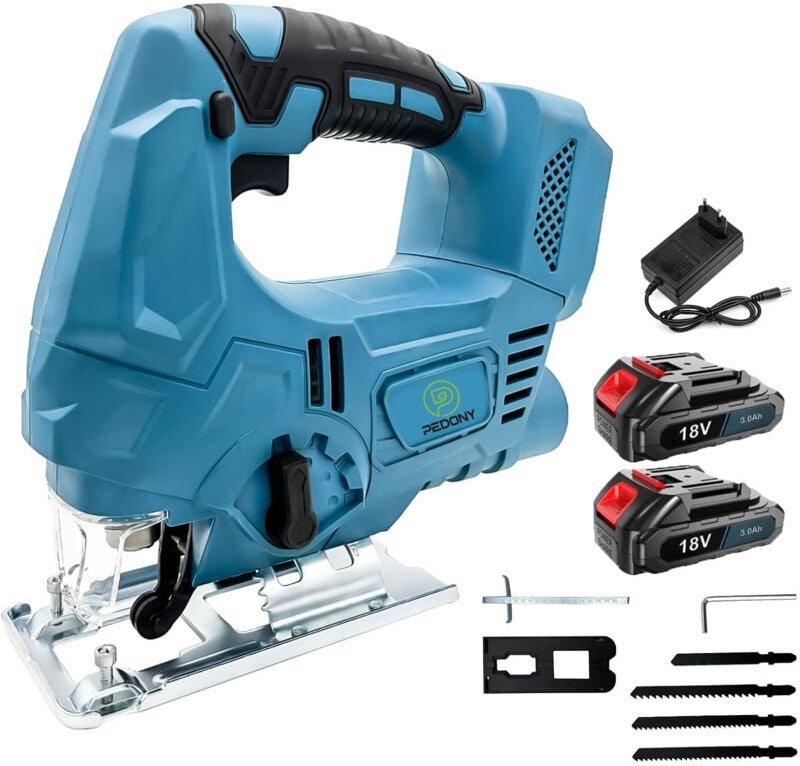 Puzzle Säge, elektrisch versiegelte Akku-Schneidemaschine 4-Gang 45°-Pendel, geeignet für Holz und Metall, ausgestattet ...