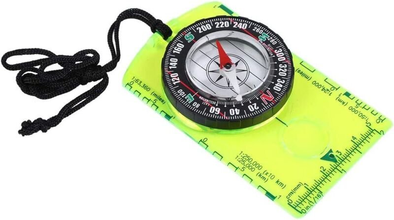 Sollbry - Orientierungslauf-Kompass, tragbarer professioneller Outdoor-Kompass für Navigation, Wandern, Rucksackreisen, ...