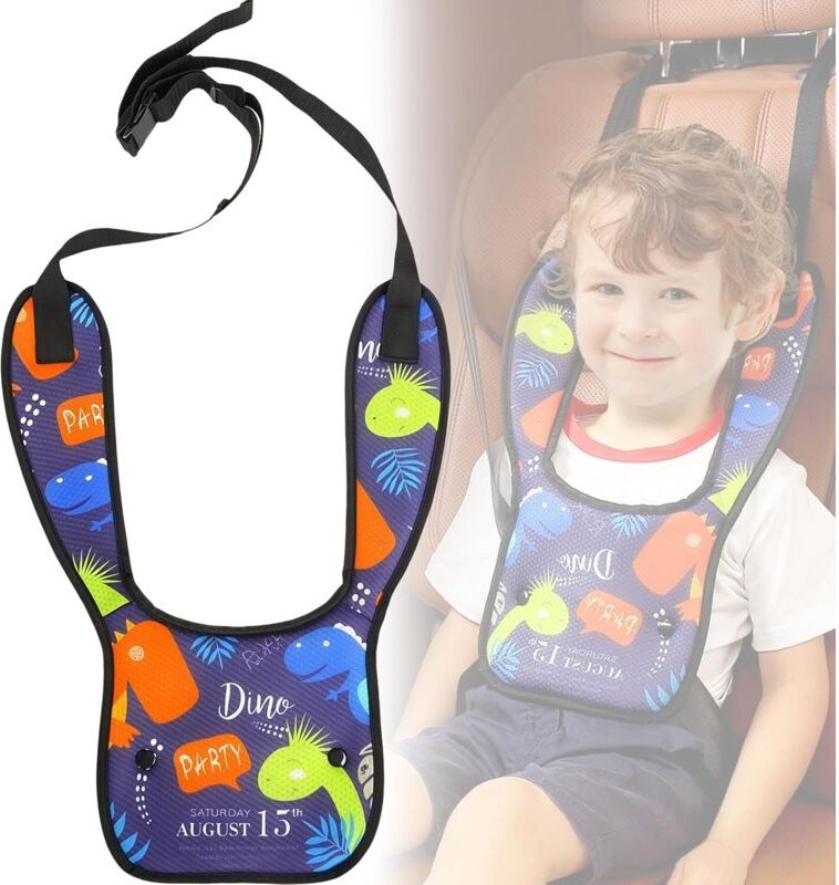 Verstellbare Kopfstützen und Sicherheitsgurte für Kinder im Auto, verstellbares Nackenkissen für Kinder, Kopf- und Nacke...