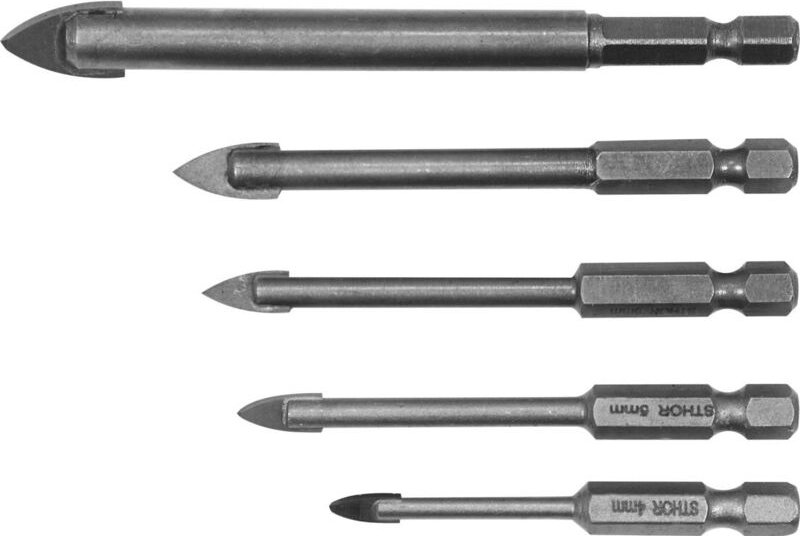 5-TEILIGES bohrersatz für glas und keramik 21709 sthor