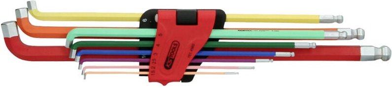 Ks Tools 151.4560 Innen-Sechskant Winkelschraubendreher-Set 1.5 mm, 2 mm, 2.5 mm, 3 mm, 4 mm, 5 mm,