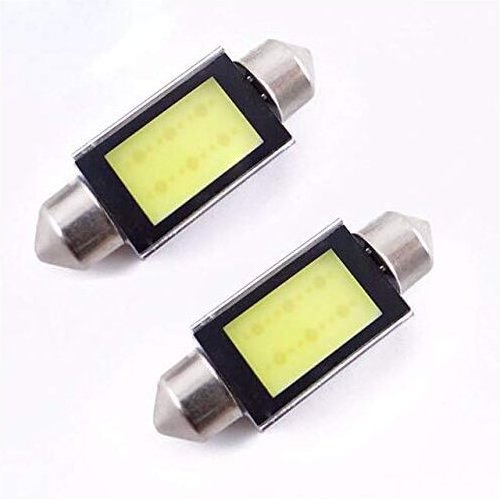 Aougo - 2 Stück Xenon Weiß 36 mm Auto cob led Kennzeichenbeleuchtung 6418 C5W 4 w LED-Lampen 12 v, Autoscheinwerfer Lenk...