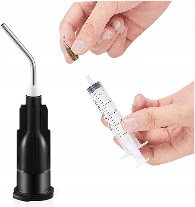 Dosiernadel 16G, im 45°-Winkel gebogen, 1,26 mm, Grau