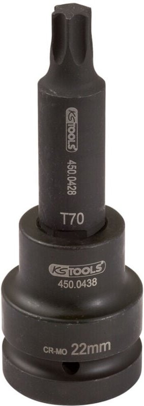 Ks Tools 3/4' Kraft-Bit-Stecknuss Torx, lang, T70 - 450.0442