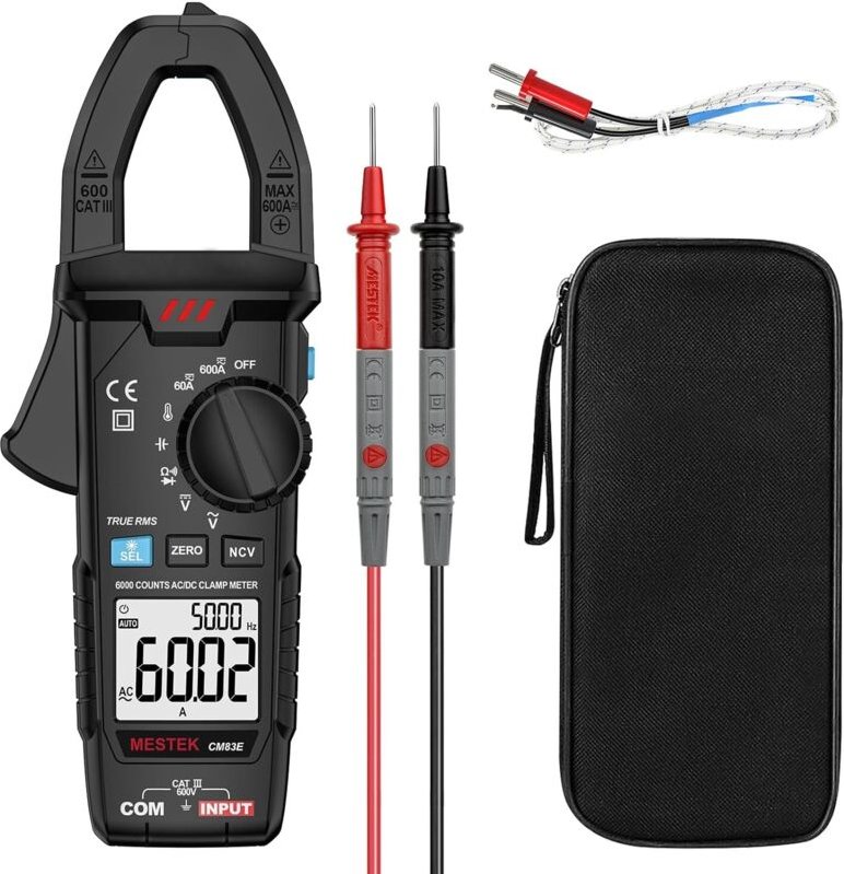 Digitales Zangenmessgerät ac dc 0-600A Multimeter Automatische Zange t-rms Voltmeter Tester Messen Sie