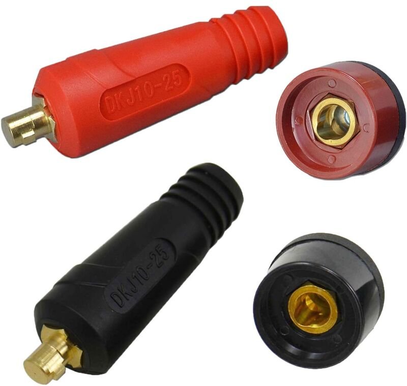 Ersandy - 4-teiliges Lötkabel-Panel-Anschlussbuchsen-Set, 200-A-Schnellverbindungsbuchse (DKJ10-25 & DKZ10-25)