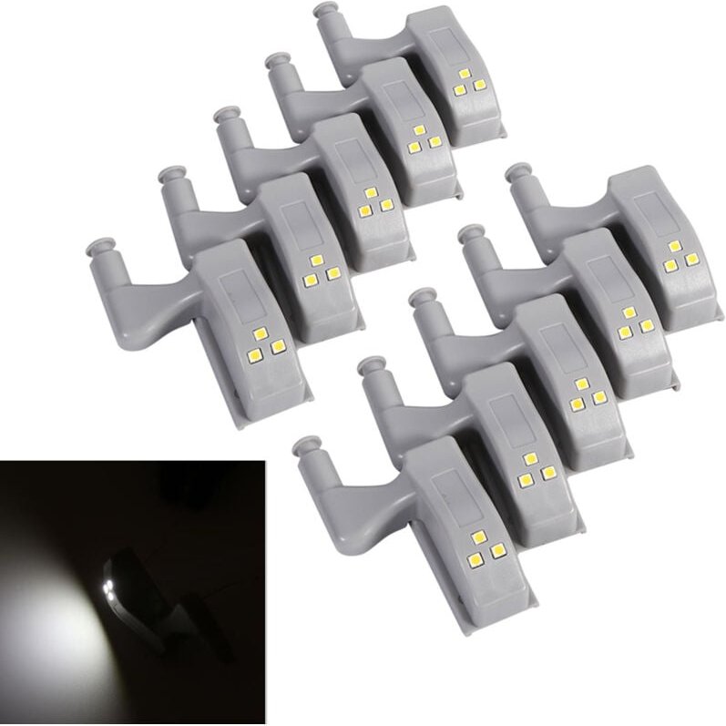 YB - Eosnow 10pcs Schrankschrank Schrankgarderobe led Scharnier leichte Heimküche (cool weiß)