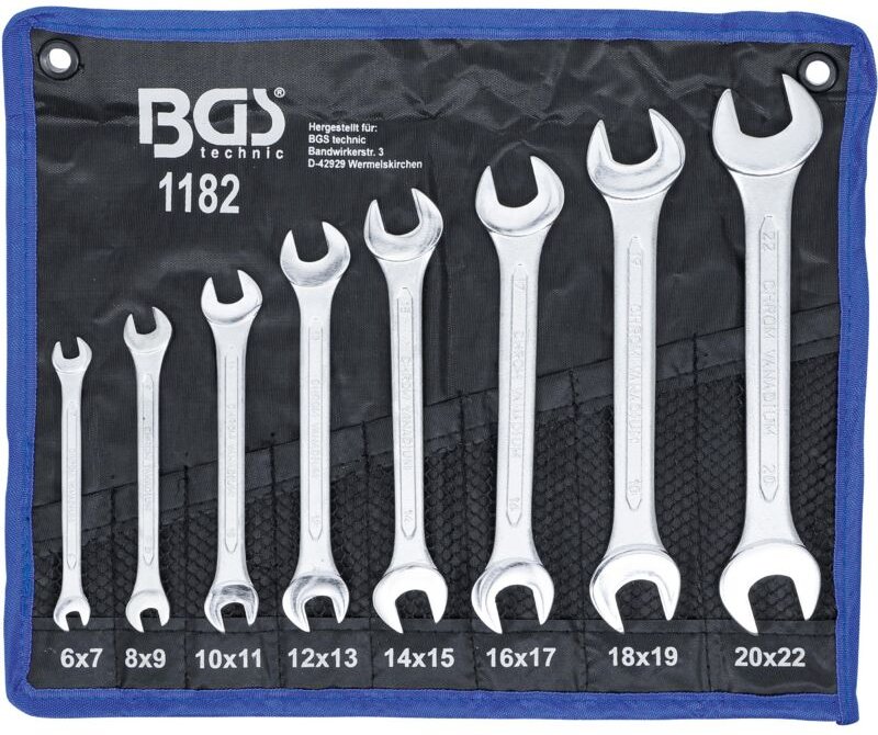Doppel-Maulschlüssel-Satz SW 6 x 7 - 20 x 22 mm 8-tlg.