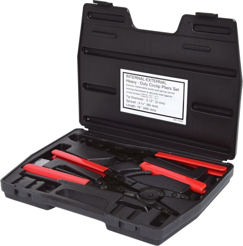 Thumbnail - Sicherungszangen-Satz mit Ratschenfunktion, 14-tlg