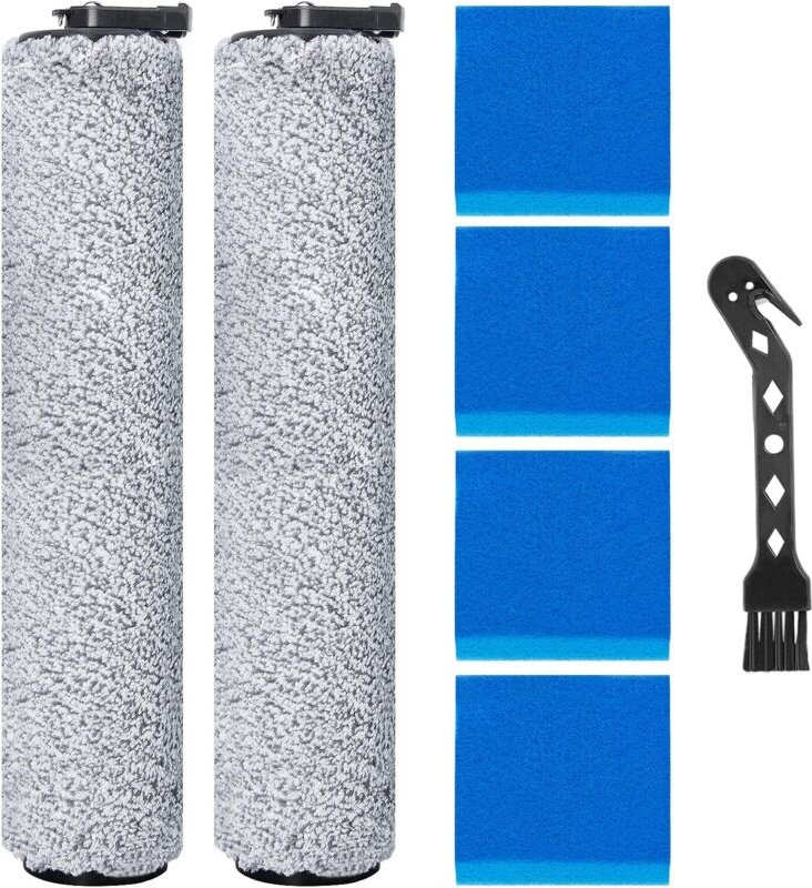 Bürstenrolle und HEPA-Filter für Eureka New400 / New400 Gen2 Staubsauger Zubehör, 2 Rollenbürsten, 4 Schaumstofffilter, ...