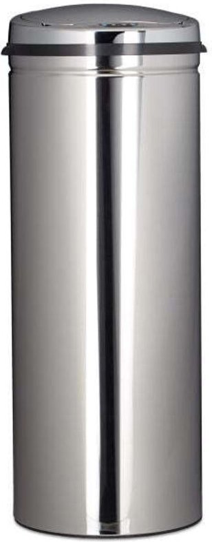 50 l waste bin stainless steel trash can paper basket metal garbage storage