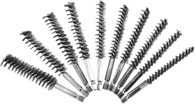 Tlily - 10-teilige Bohrbürsten aus Edelstahl in verschiedenen Größen, 1/4-Zoll-Sechskantschaft, Drahtaufsatz für Bohrers...