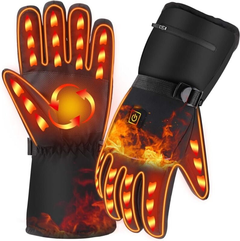 Heated Gloves, Winter Gloves for Men Women Electric Gloves for Cold Weather, 3 Level Temperature Control Hand Warmer Wat...