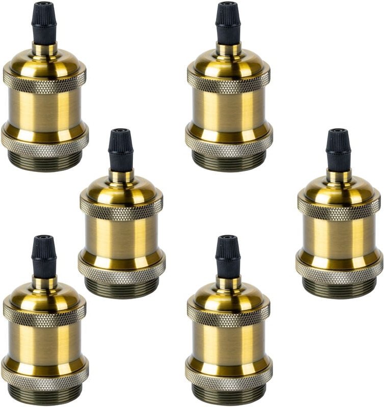 12er Lampenaufhängung E27, Industri Stil Lampenfassung, Hängelampe Halter, Vintage Lampenhalterung Edison (Bronze)