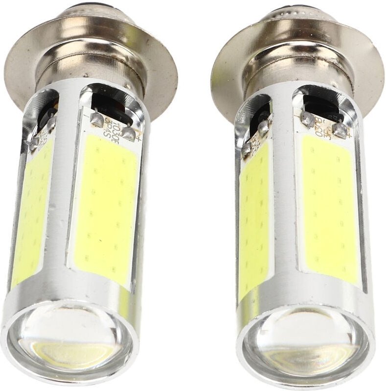 Jusch - 2x 6000K Weiß H6M cob led Motorrad/ATV Nebelscheinwerfer Birne PX15d P15D251