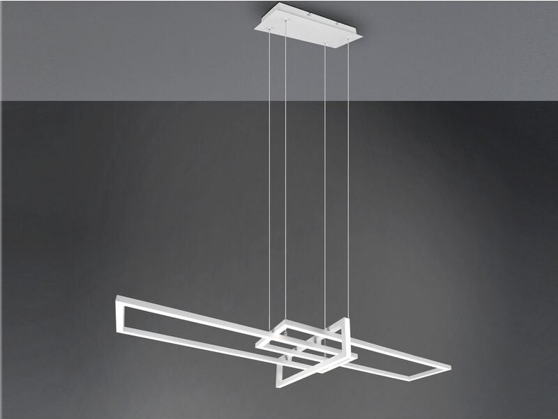 Defibrico - Große led Pendelleuchte salinas lang mit Switch Dimmer Weiß, Breite 110cm