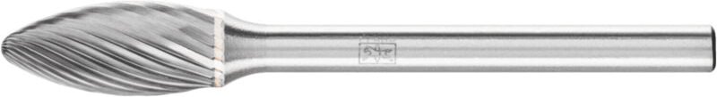 Thumbnail - HM-Kleinfrässtift b Flammenform Zahnung 5 B0613