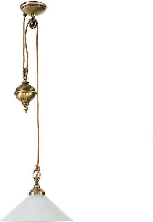 Hängelampe Messing massiv Glas verstellbar bix 80 cm E27 Pendelleuchte Esszimmer Esstisch