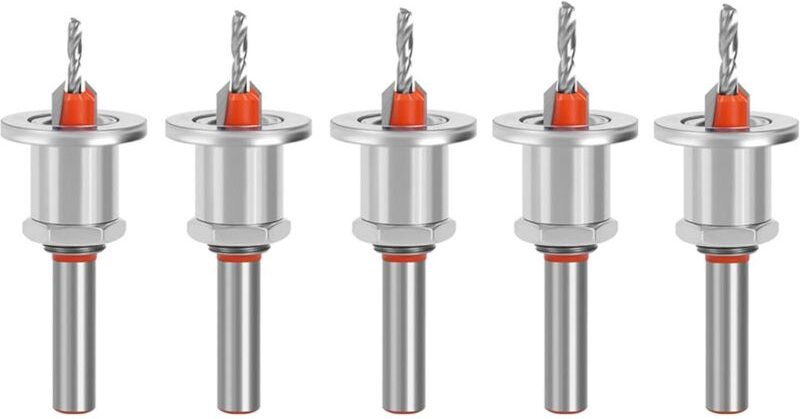 Stück 8-mm-Senkbohrer für Holz, Senkbohrer mit Tiefenanschlag und Senkbohrung, für die Holzbearbeitung, Kunststoff, Bohr...