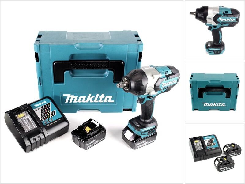 Dtw 1002 rmj Akku Schlagschrauber 1/2" 18V 1000Nm Brushless + 2x Akku 4,0Ah + Ladegerät + Makpac - Makita