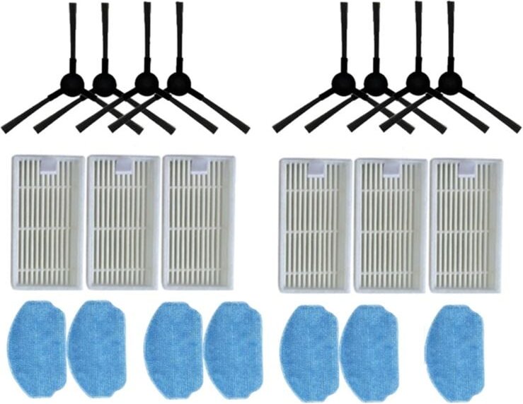 21-teiliges Zubehör-Set für VCR04W Roboter-Staubsauger, Ersatzteile, Seitenbürste, Hepa-Filter, Wischtuch
