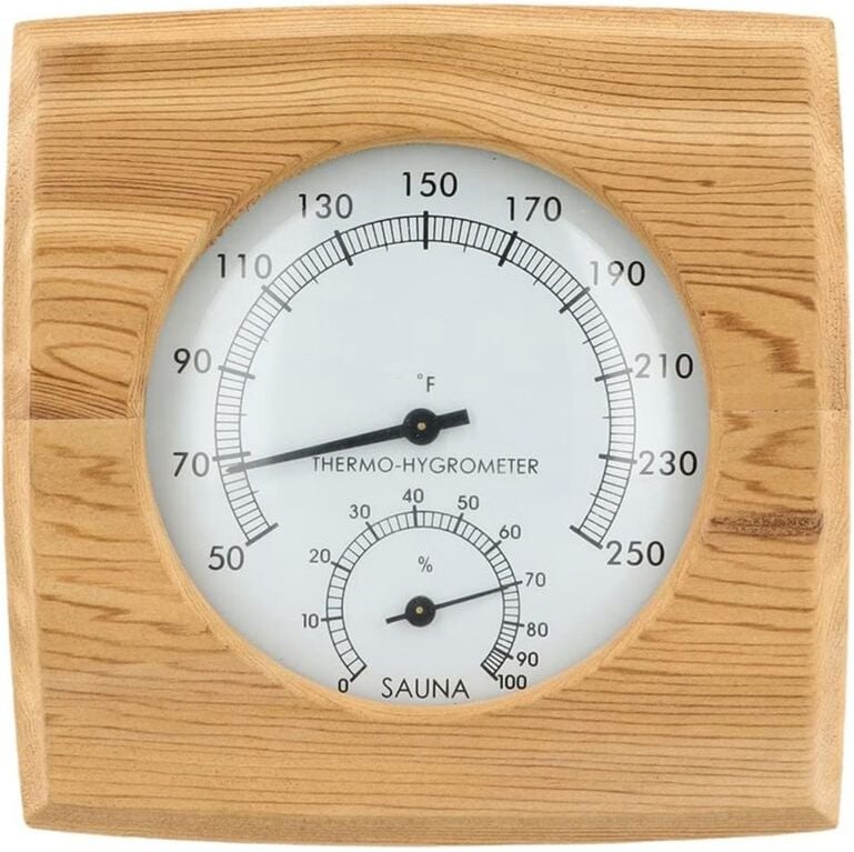 Sauna-Hygrothermograph aus Holz, Saunathermometer und Hygrometer, Raumluftfeuchtigkeits- und -temperaturmessung