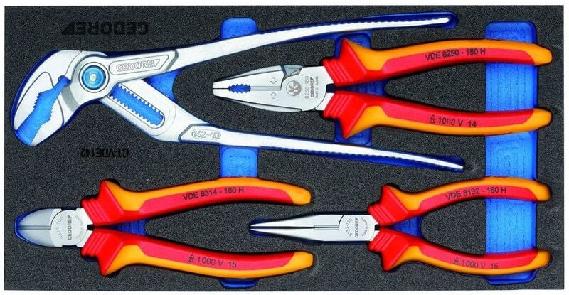 1500 CT1-VDE 142 VDE-Zangen-Sortiment in Check-Tool-Modul