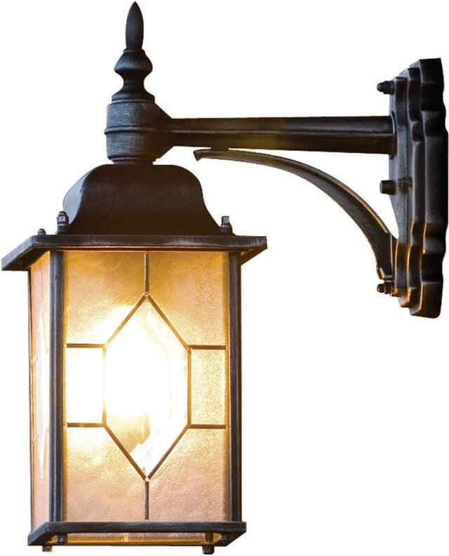 Milano 7248-759 Außenwandleuchte Energiesparlampe, led E27 75 w Schwarz, Silber - Konstsmide