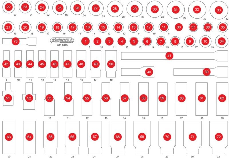 Ks Tools Leere Schaumstoffeinlage zu 811.0073