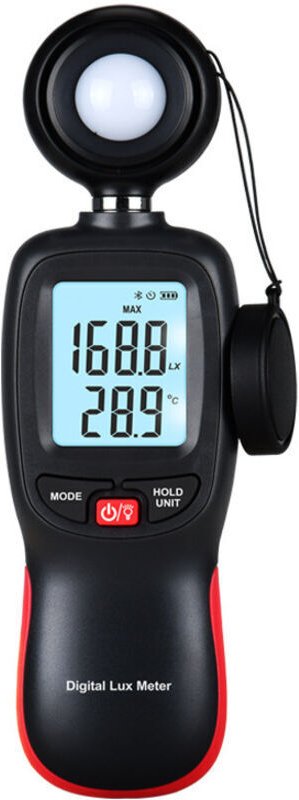 Luxmeter mit Datenaufzeichnung, digitales Luxmeter, hintergrundbeleuchtetes Temperatur-Luxmeter, Messbereich 0-200000