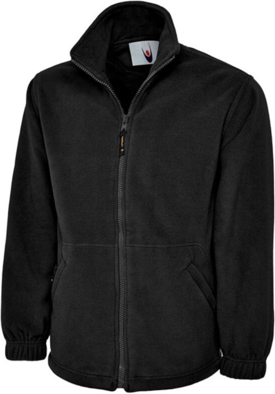 Extra dicke Unisex Fleecejacke 300 g/m² Antipilling Schwarz 6XL