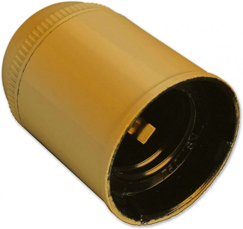 Thumbnail - Electraline - Fassung E27, glatt, gold, Durchmesser 10, 150W, 4A, 250V, verdrehsicher
