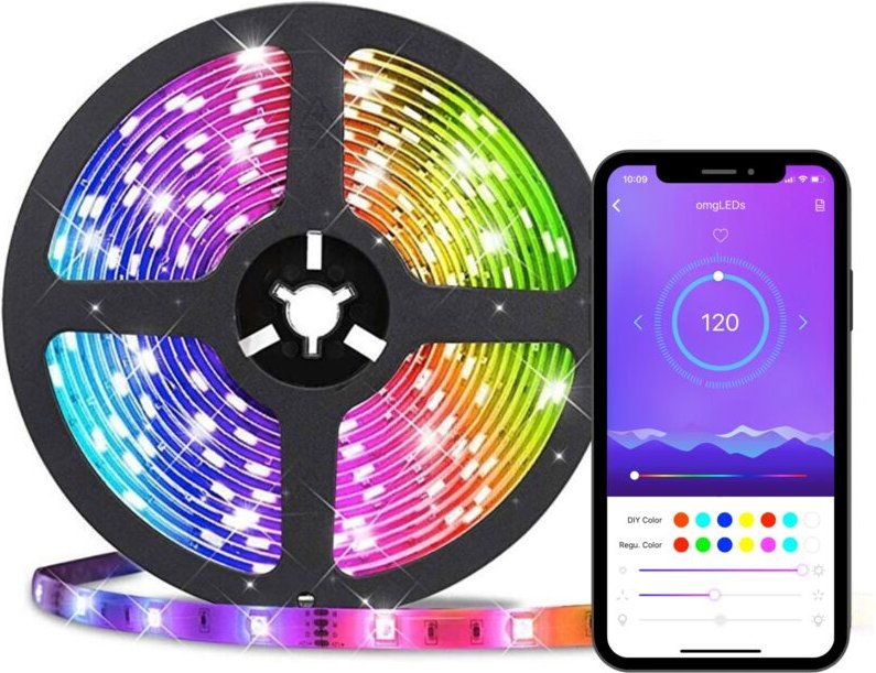 Thumbnail - LED-Lichtleiste für TV-Hintergrundbeleuchtung mit Smartphone-App-Steuerung und USB-Stromversorgung, 5V