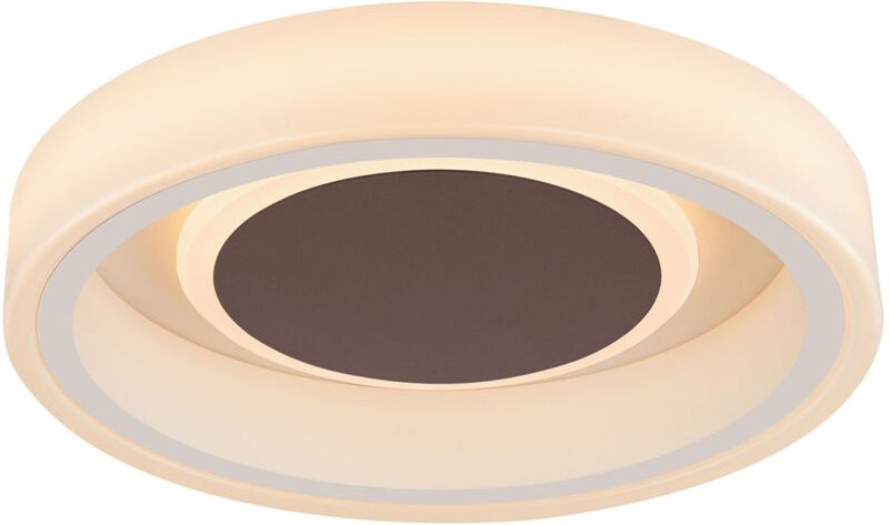 Globo - led Deckenlampe Esszimmerleuchte Deckenleuchte Wohnzimmerlampe Flurleuchte, Metall Acryl braun weiß, 1x led 30W ...