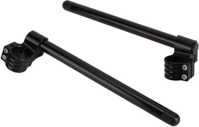 Thumbnail - Motorrad-modifizierter Splitter-Lenker, 2 Stück Universal-Aluminiumgriff, hochempfindlich, schwarz, stabil (41 mm)