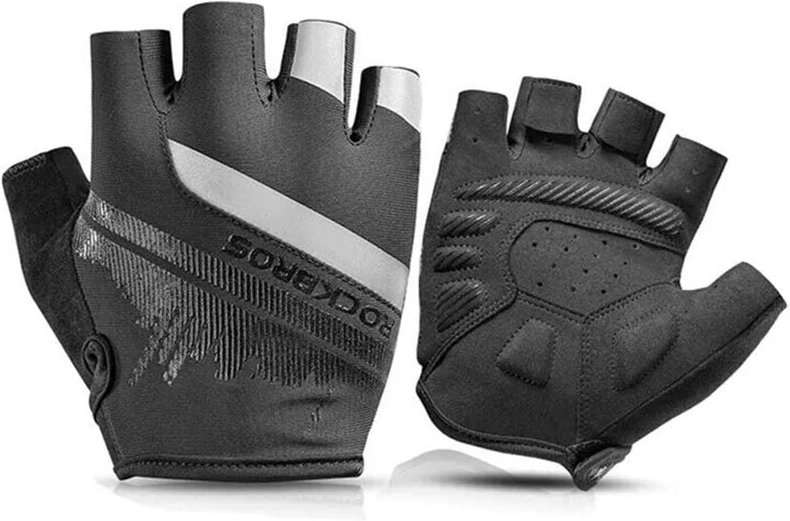 Fingerlose Anti-Rutsch-Fahrradhandschuhe XL schwarz