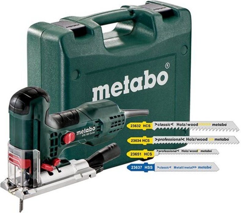 Metabo - Stichsäge ste 100 Quick Set mit 20 Stichsägeblättern Kunststoffkoffer