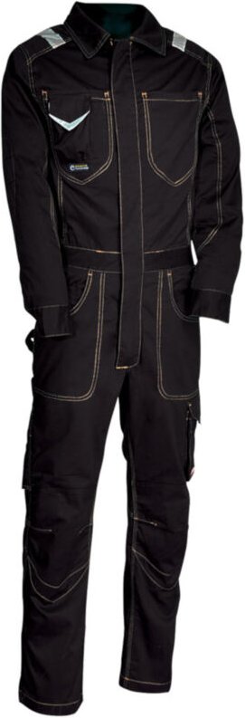 Cofra Arbeitsoverall mit vielen Taschen Schwarz 52
