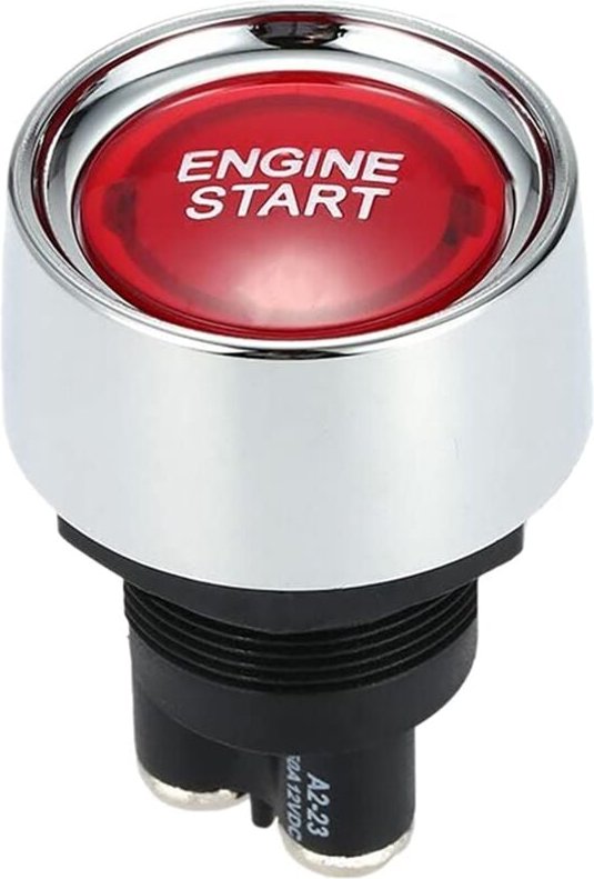 Motor Taste Auto DC 12V 24V Rot Start Licht Schalter ZüNd für Racing-Rot