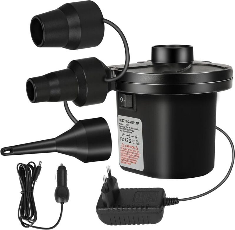 Elektrische Luftpumpe, Inflator-Deflator, Aufblasbare Matratzen-Inflator für Zuhause und Auto, Elektrischer Inflator mit...