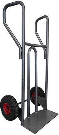 Matisère - Sackkarre aus Stahl 400kg Tragkraft - Elastomerräder blau spurlos leise - DVPF400-RSB