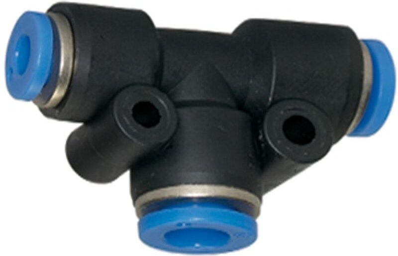 Riegler T-Steckverbindung »Blaue Serie«, reduzierend, Schlauch-Ø 2x10/1x6