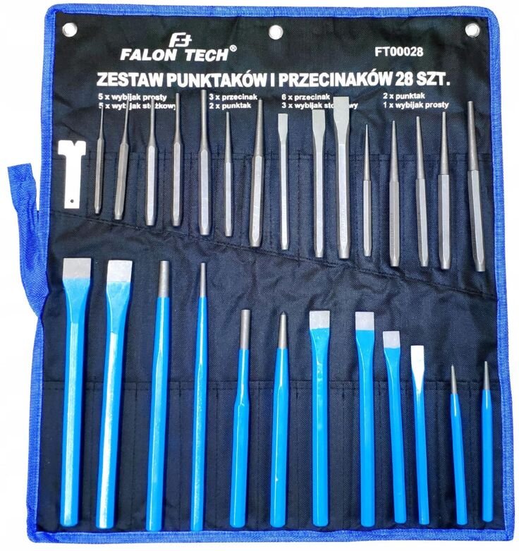 Set Punzen Ahlen Schneideisen Meißel 28-teilig